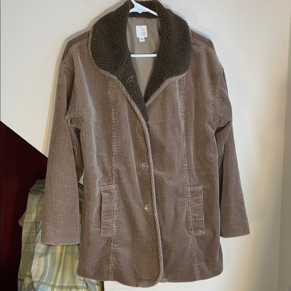 J. Jill Brown Heritageβ Tumbled Cord Corduroy Teddy Jacket S